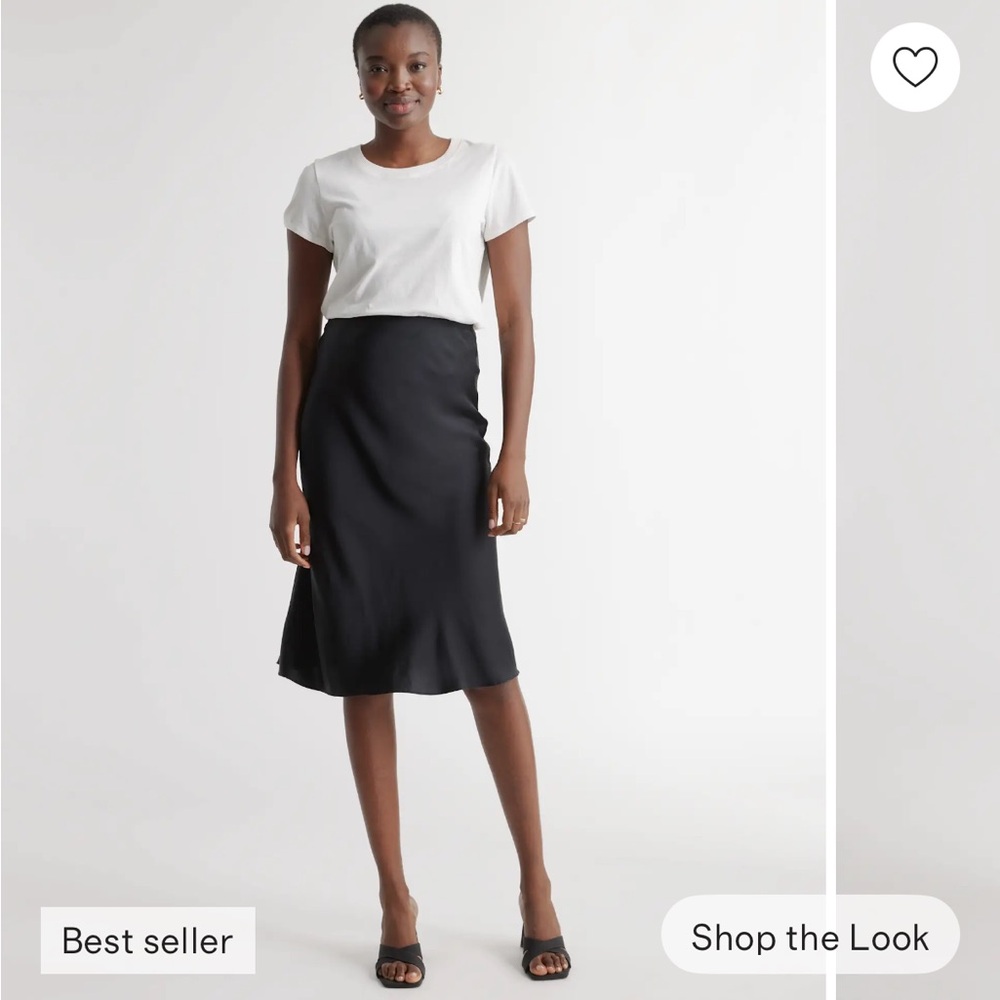 Quince Washable Silk Skirt in Taupe XS